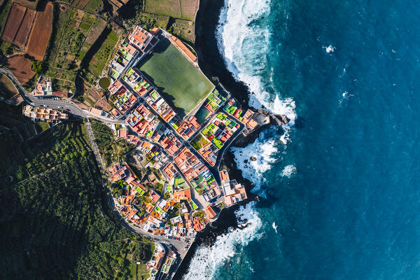 Aerial view of Las Agues village. Tenerife, Canary Islands, Spain