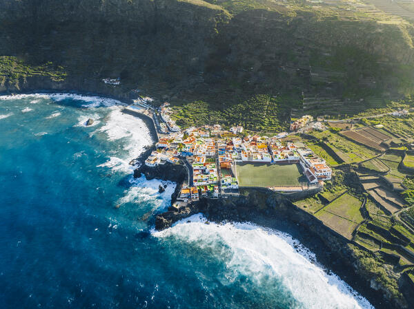 Aerial view of Las Agues village. Tenerife, Canary Islands, Spain