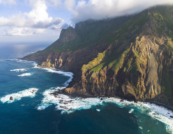 Aerial view of Benijo coastal region. Tenerife, Canary Islands, Spain.