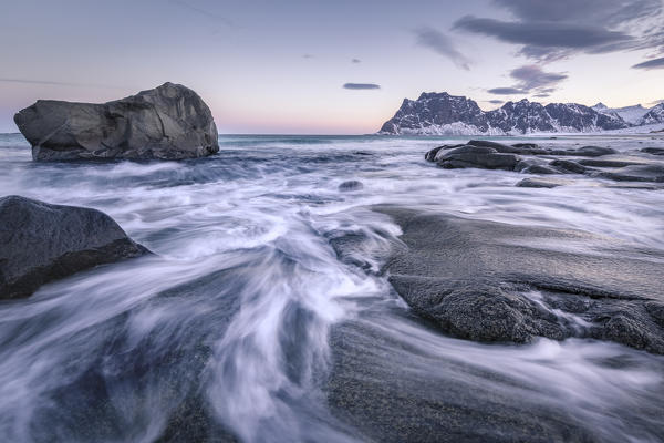 Uttakleiv beach, Lofoten Island, Norway