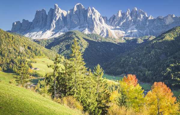 Santa Magdalena, Funes valley. Puez Odle Natural Park, South Tyrol, Italy