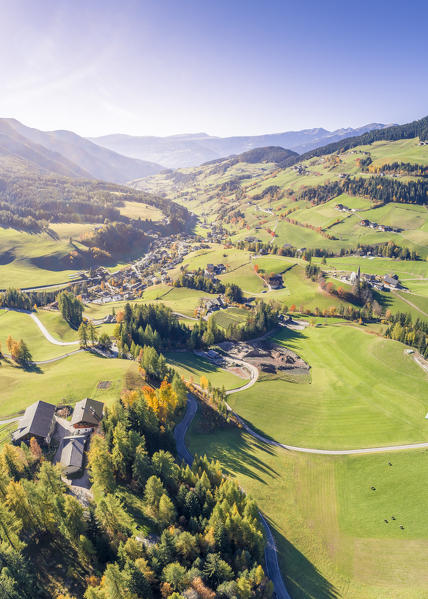 Santa Magdalena village, Funes Valley, Puez Odle Natural Park, South Tyrol, Italy