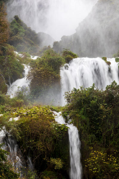 Marmore Falls during autumn season, Terni province, Umbria, Italy