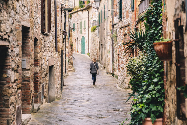 Montefollonico, a typical village near the most famous Montepulciano, Siena province, Tuscany, Italy