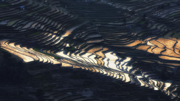 Bada rice terraces in yuanyang rice terraces area, Yunnan, Southern China, China