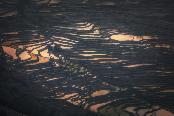 Bada rice terraces in yuanyang rice terraces area, Yunnan, Southern China, China
