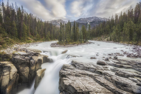 Sunwapta falls in Jasper National Park, Alberta.