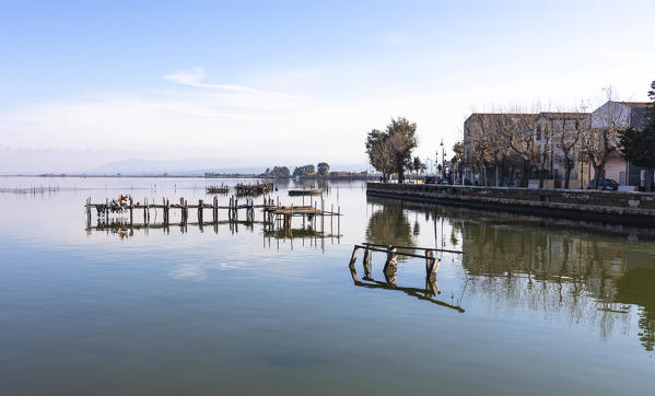 Lesina lake, Lesina village, Foggia district, Apulia, Italy