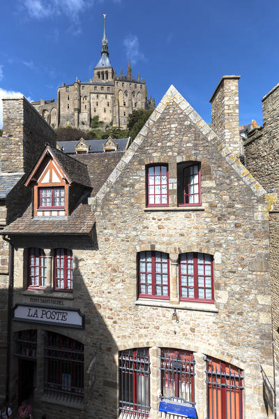 Le Mont Saint Michel village, Pontorson, Avranches, Manche, Normandy, France