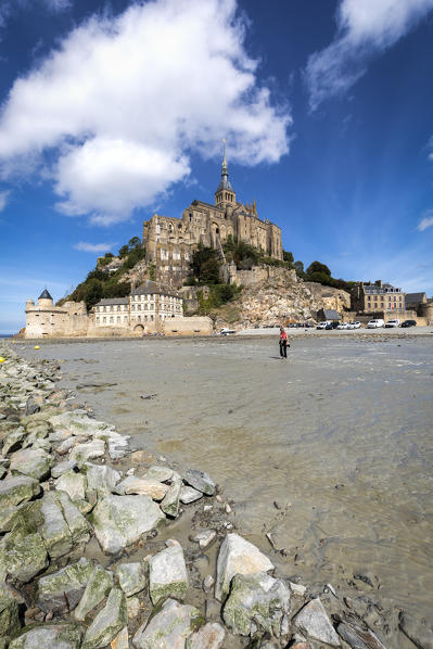 Le Mont Saint Michel village, Pontorson, Avranches, Manche, Normandy, France