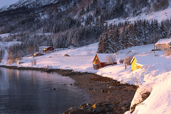 Bogen village, Ofoten, Nordland, Norway