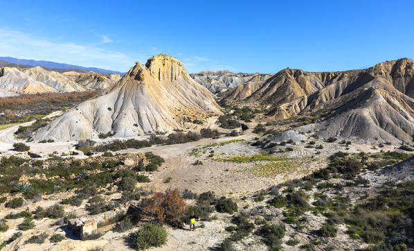 Tabernas desert, Natural Park Sierra Alhamilla, Tabernas village, Almeria district, Andalusia, Spain