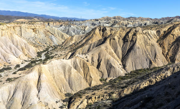 Tabernas desert, Natural Park Sierra Alhamilla, Tabernas village, Almeria district, Andalusia, Spain