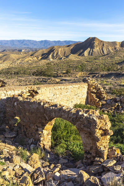 Tabernas desert, Natural Park Sierra Alhamilla, Tabernas village, Almeria district, Andalusia, Spain