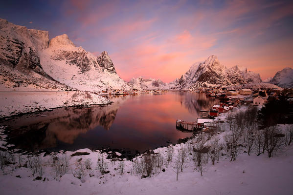 Reine at sunrise, Lofoten Islands, Norway