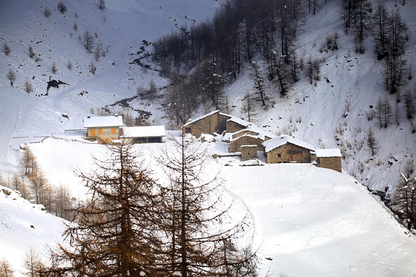 Val Varaita, Chianale village, Cuneo district, Piedmont, Italy