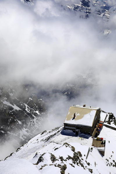 Rifugio Torino, Mont Blanc, Courmayeur village, Aosta district, Aosta Valley, Italy