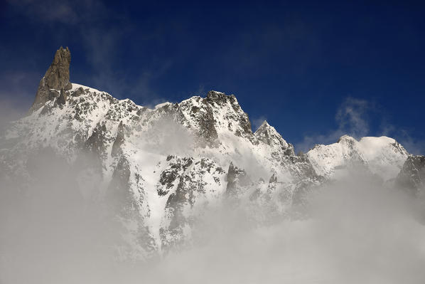 Giant Tooth, Mont Blanc, Courmayeur village, Aosta district, Aosta Valley, Italy