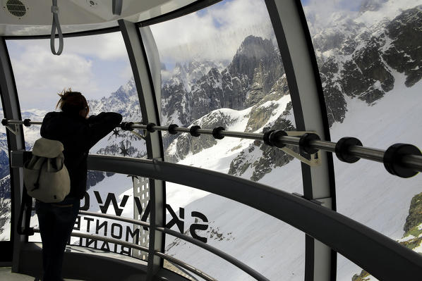 Sky Way station, Mont Blanc, Courmayeur village, Aosta district, Valle d'Aosta, Italy