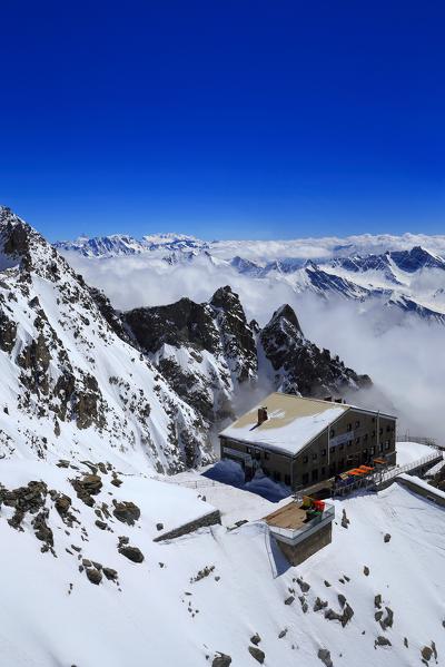 Rifugio Torino, Mont Blanc, Courmayeur village, Aosta district, Aosta Valley, Italy