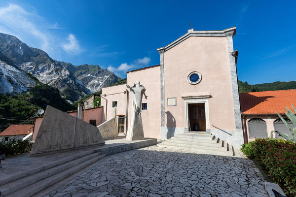 San Bartolomeo Church, Colonnata village, Massa Carrara district, Tuscany, Italy