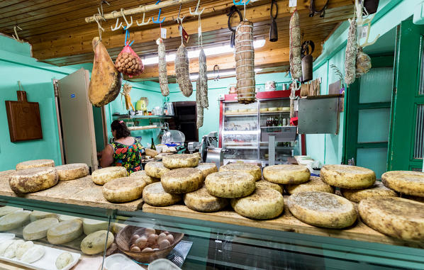Typical foods in Apuane mountains, Lucca district, Tuscany, Italy