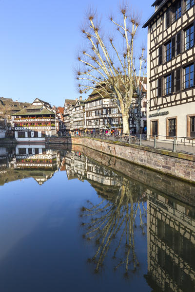 Canal of Petit France, Strasbourg district, Alsatian, Grand Est, Bas-Rhin, France