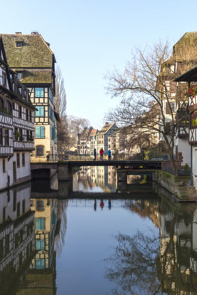 Canal of Petit France, Strasbourg district, Alsatian, Grand Est, Bas-Rhin, France